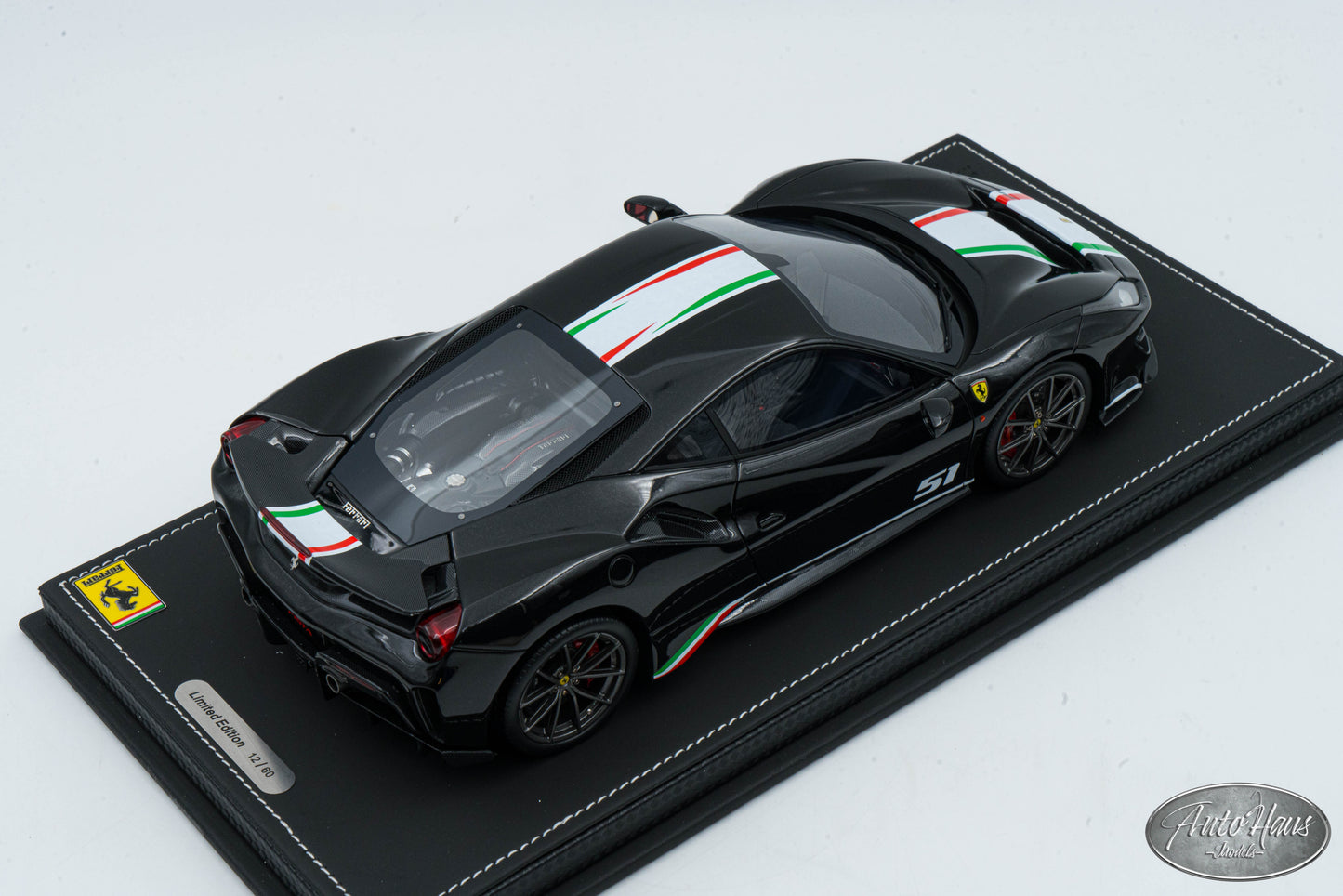 1/18 BBR Ferrari 488 Pista Piloti Gloss Black