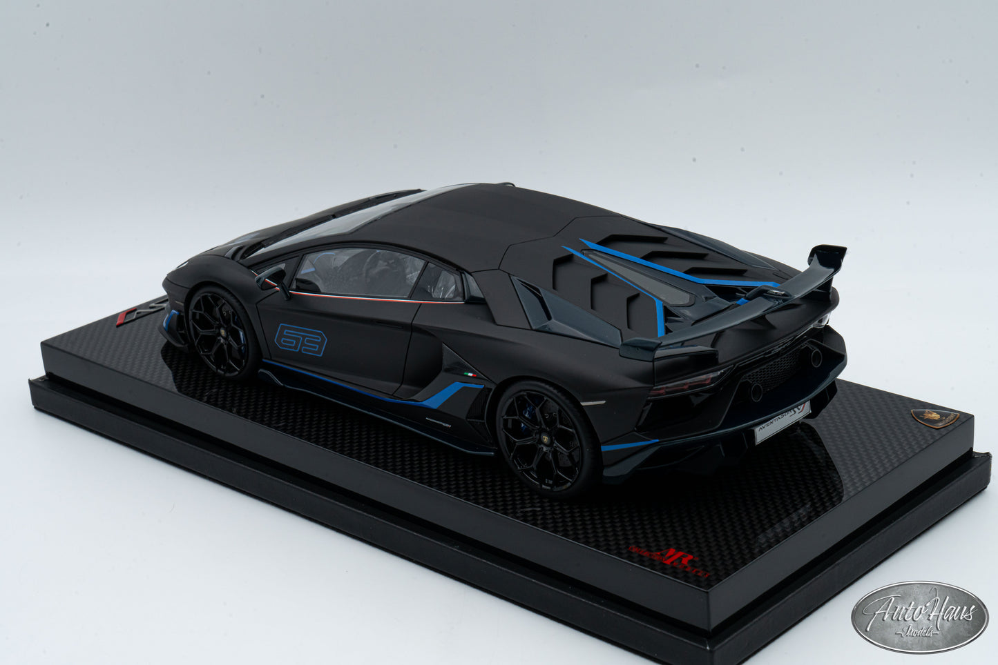 1/18 MR Collection Lamborghini Aventador SVJ Matt Black One Off