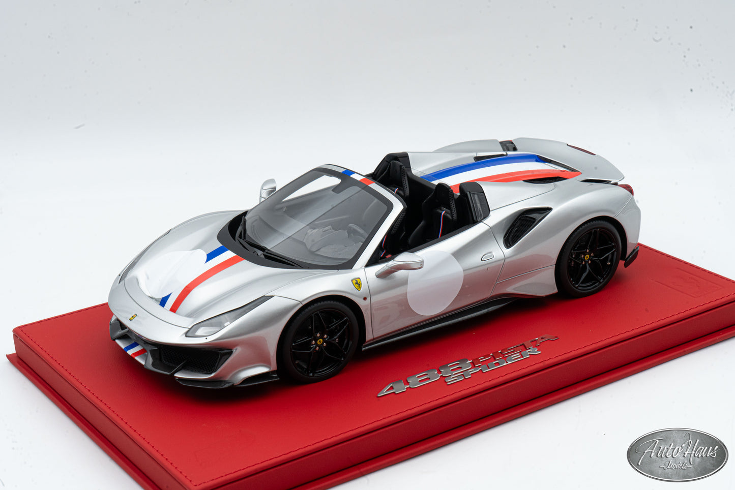 1/18 BBR Ferrari 488 Pista Spider Argento Nurburgring Silver