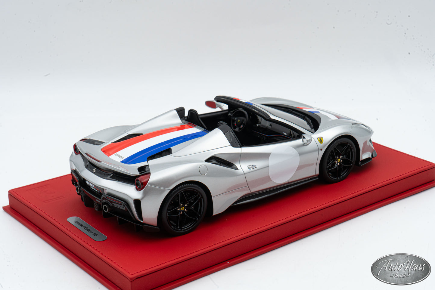 1/18 BBR Ferrari 488 Pista Spider Argento Nurburgring Silver
