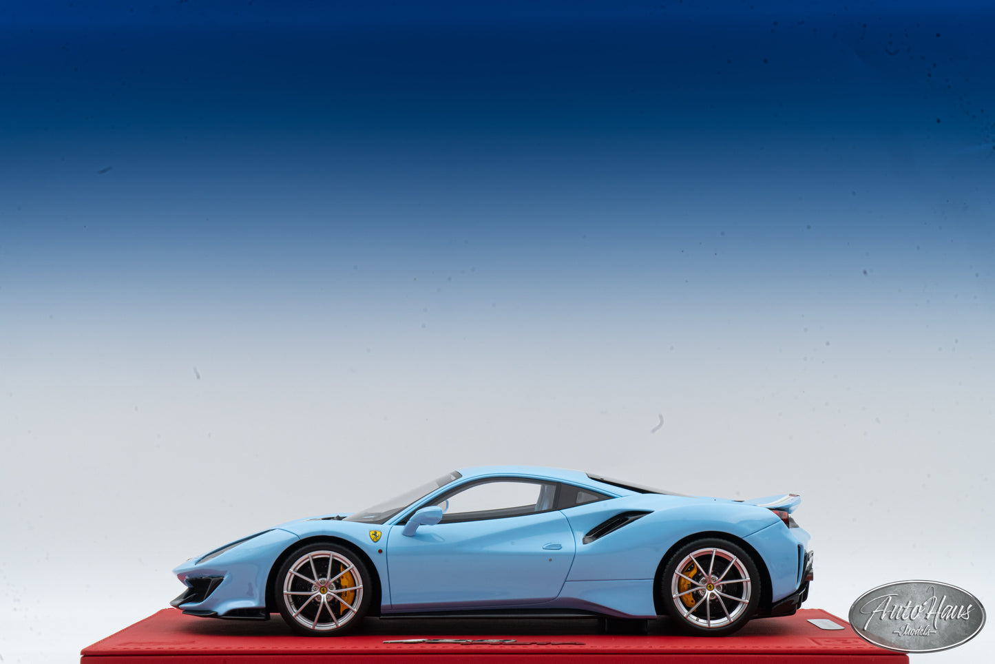 1/18 BBR Ferrari 488 Pista Azzuro La Plata Blue with Italian Flag
