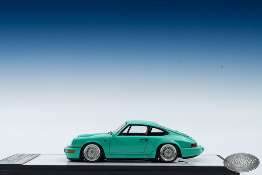 1/43 Make Up 1992 Porsche 911 Carrera RS Mint Blue with BBS Wheels