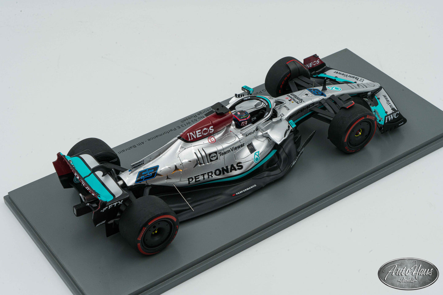 1/18 Spark 2022 Mercedes AMG Petronas W13George Russell 4th Bahrain GP #63