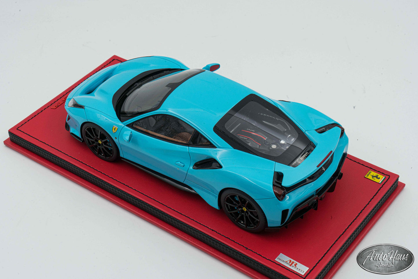 1/18 MR Collection Ferrari 488 Pista Baby Blue – AutoHaus Models