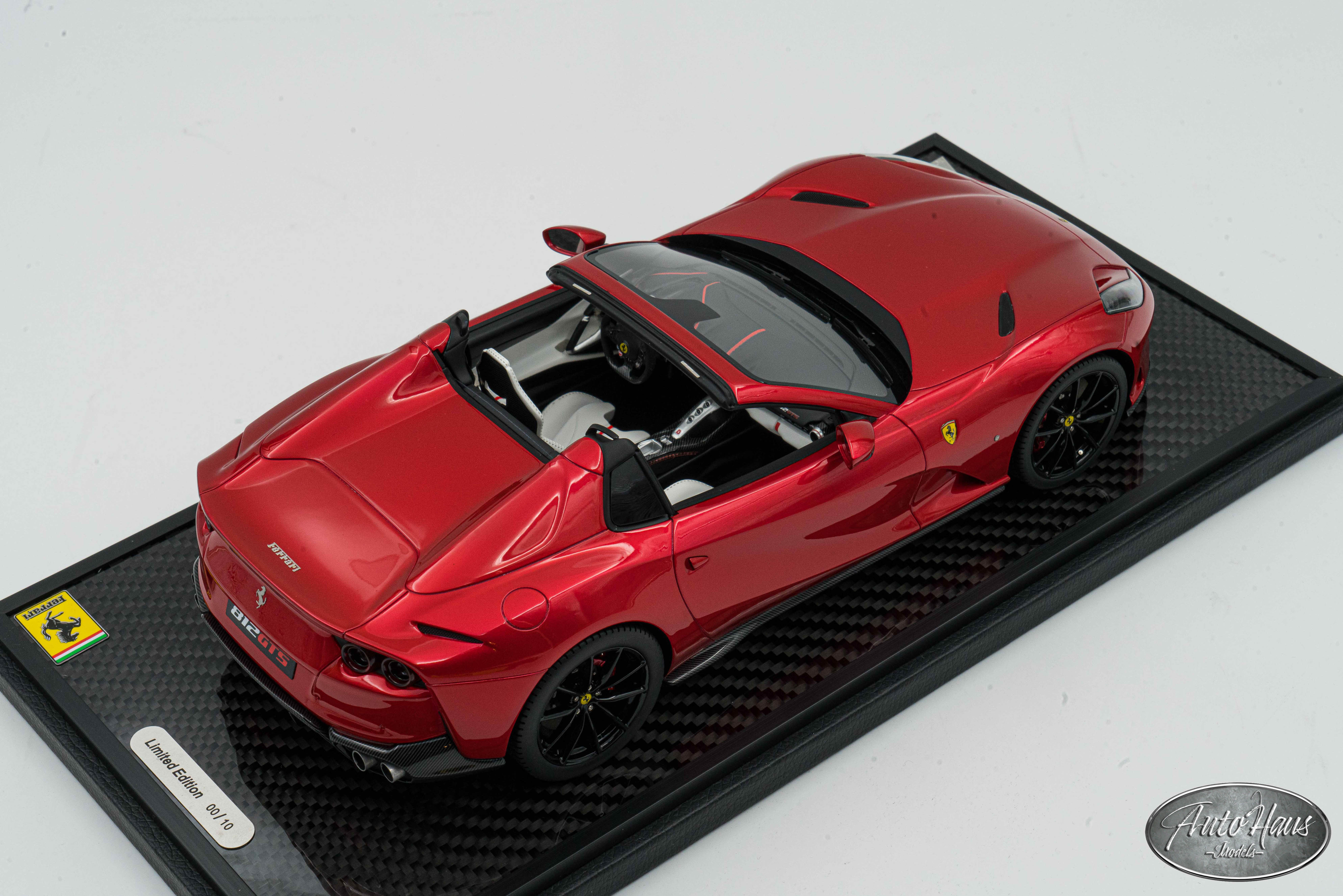 1/18 BBR Ferrari 812 GTS Enzo Red with White Interior – AutoHaus 