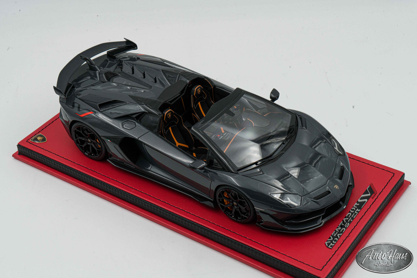 1/18 MR Collection Lamborghini Aventador SVJ Roadster Gray