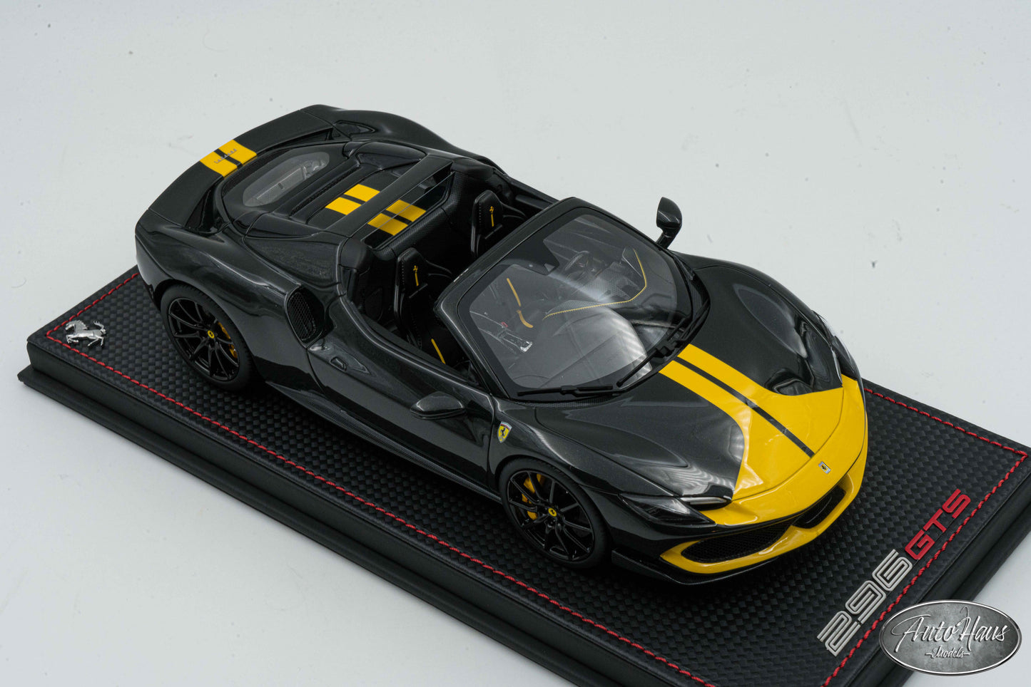 1/18 MR Collection Ferrari 296 GTS Black and Yellow