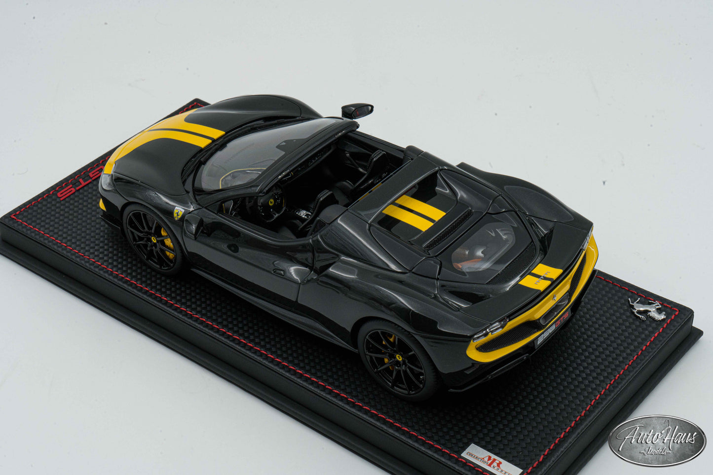 1/18 MR Collection Ferrari 296 GTS Black and Yellow