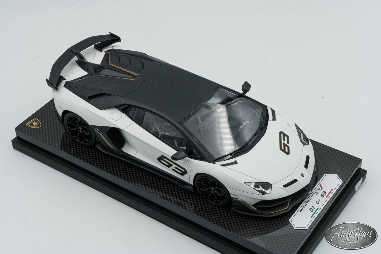 1/18 MR Collection Lamborghini Aventador SVJ Matt White ONE OFF