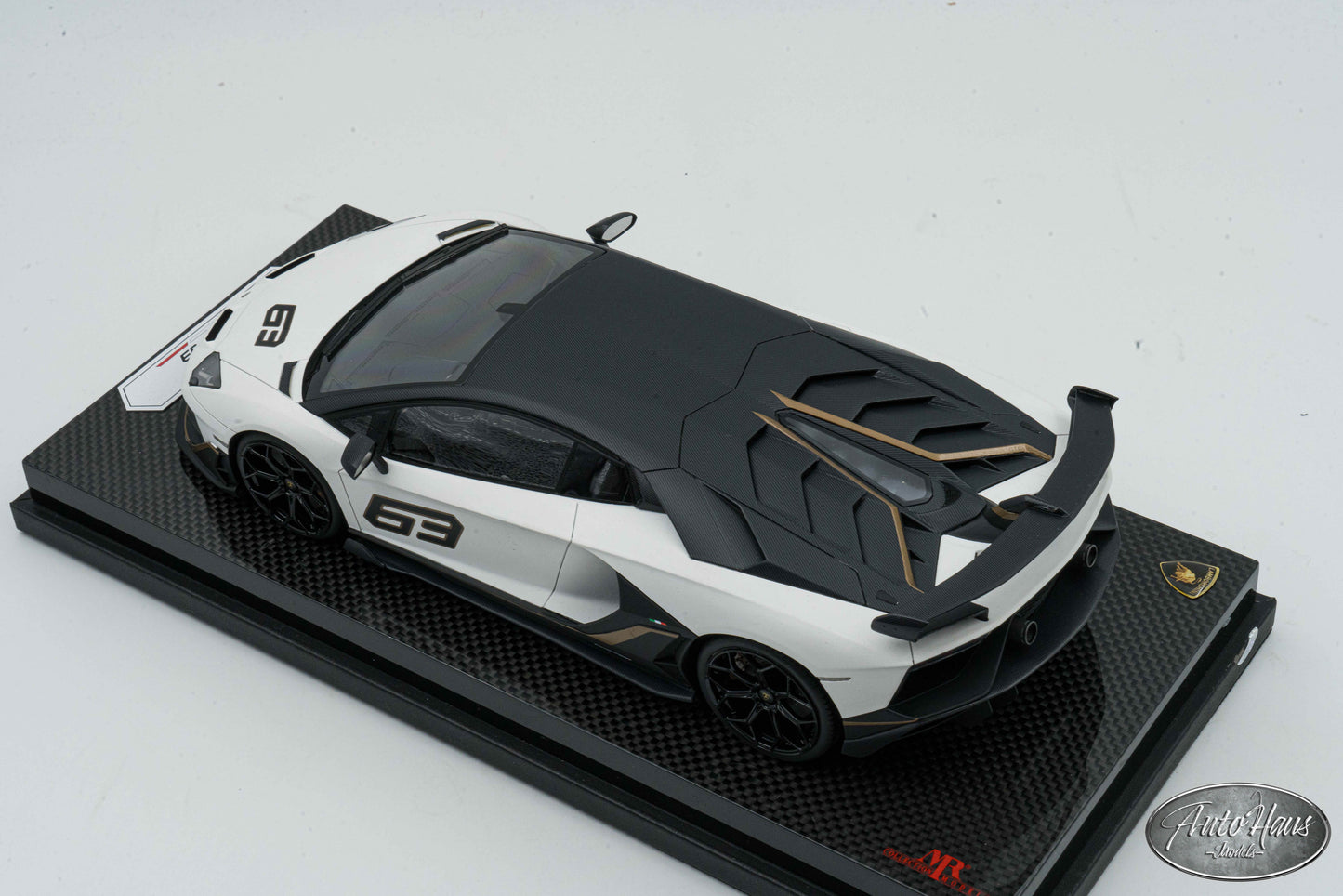 1/18 MR Collection Lamborghini Aventador SVJ Matt White ONE OFF