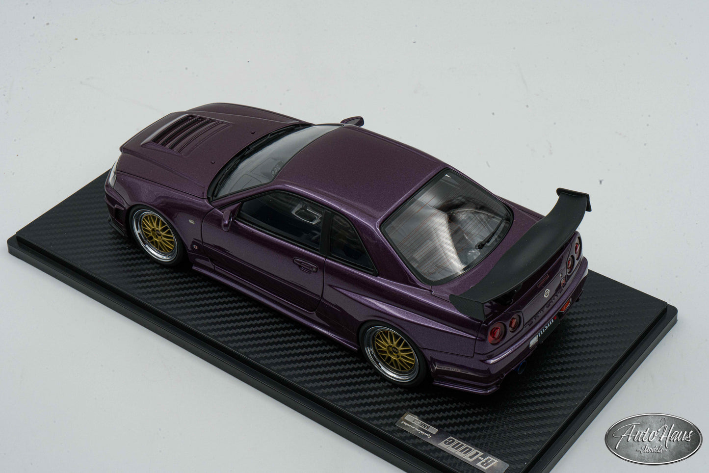 1/18 Ignition Model Nissan GTR R34 Purple BBS Wheels