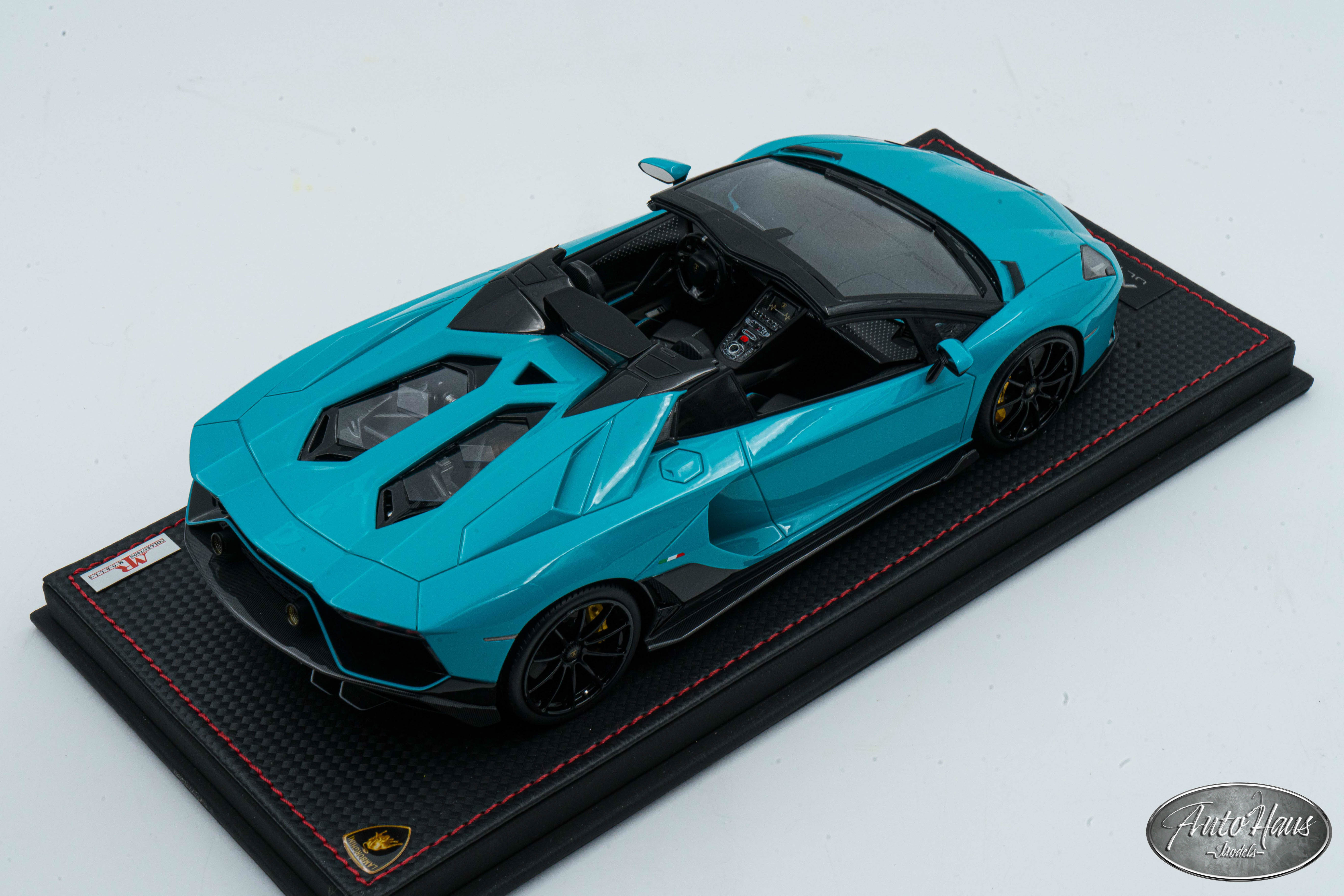 1/18 MR Collection Lamborghini Aventador Ultimae Roadster Blue ...