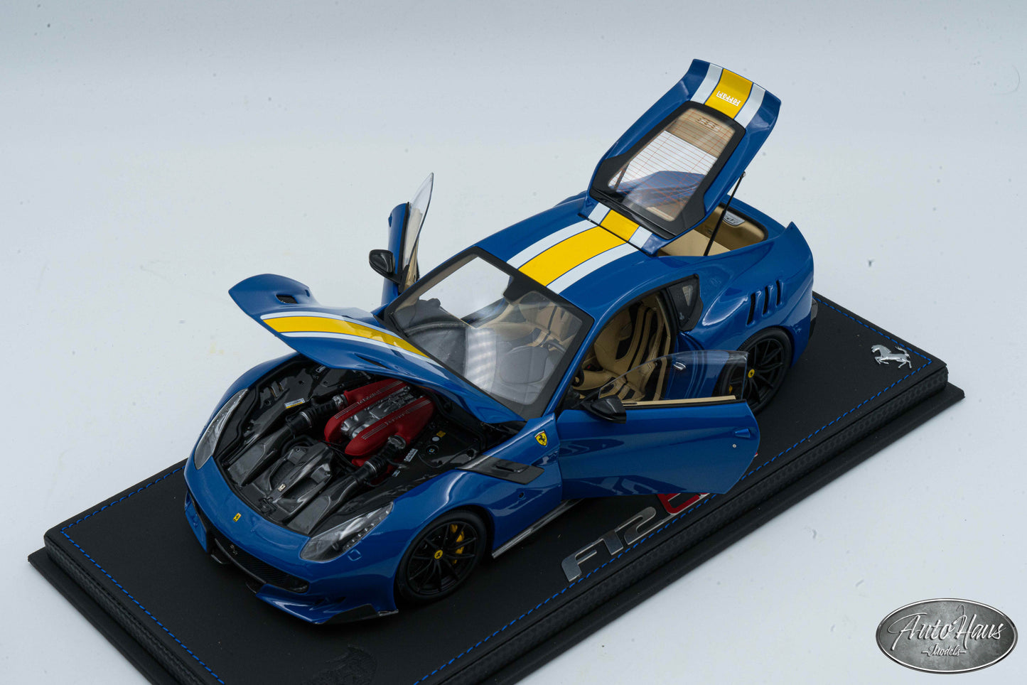 1/18 BBR Ferrari F12 TDF Azzurro Dino Blue with Yellow