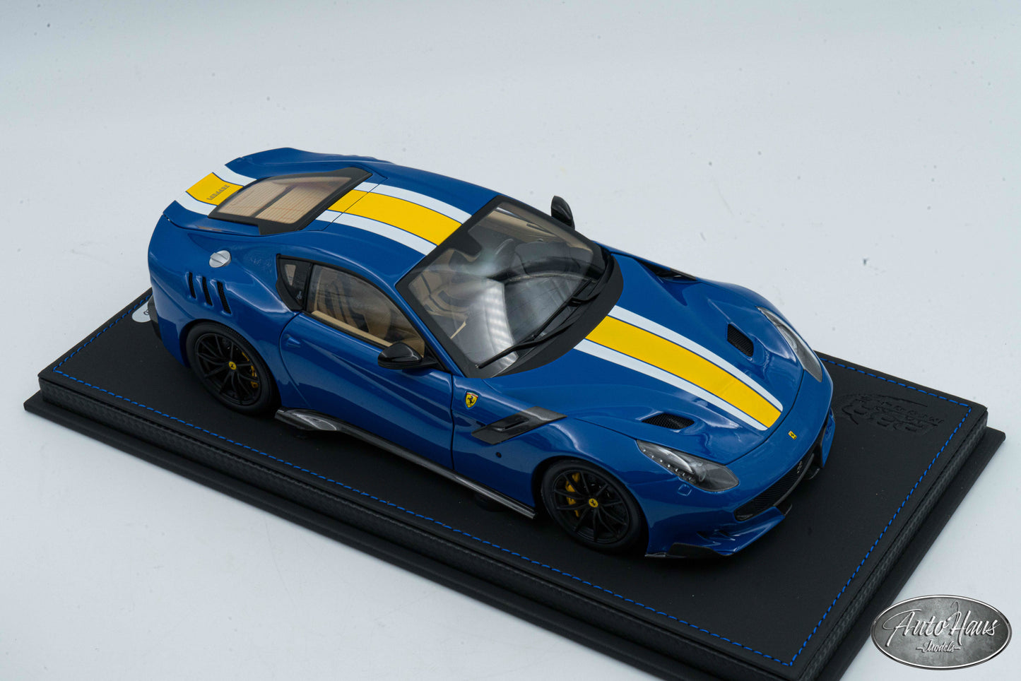 1/18 BBR Ferrari F12 TDF Azzurro Dino Blue with Yellow