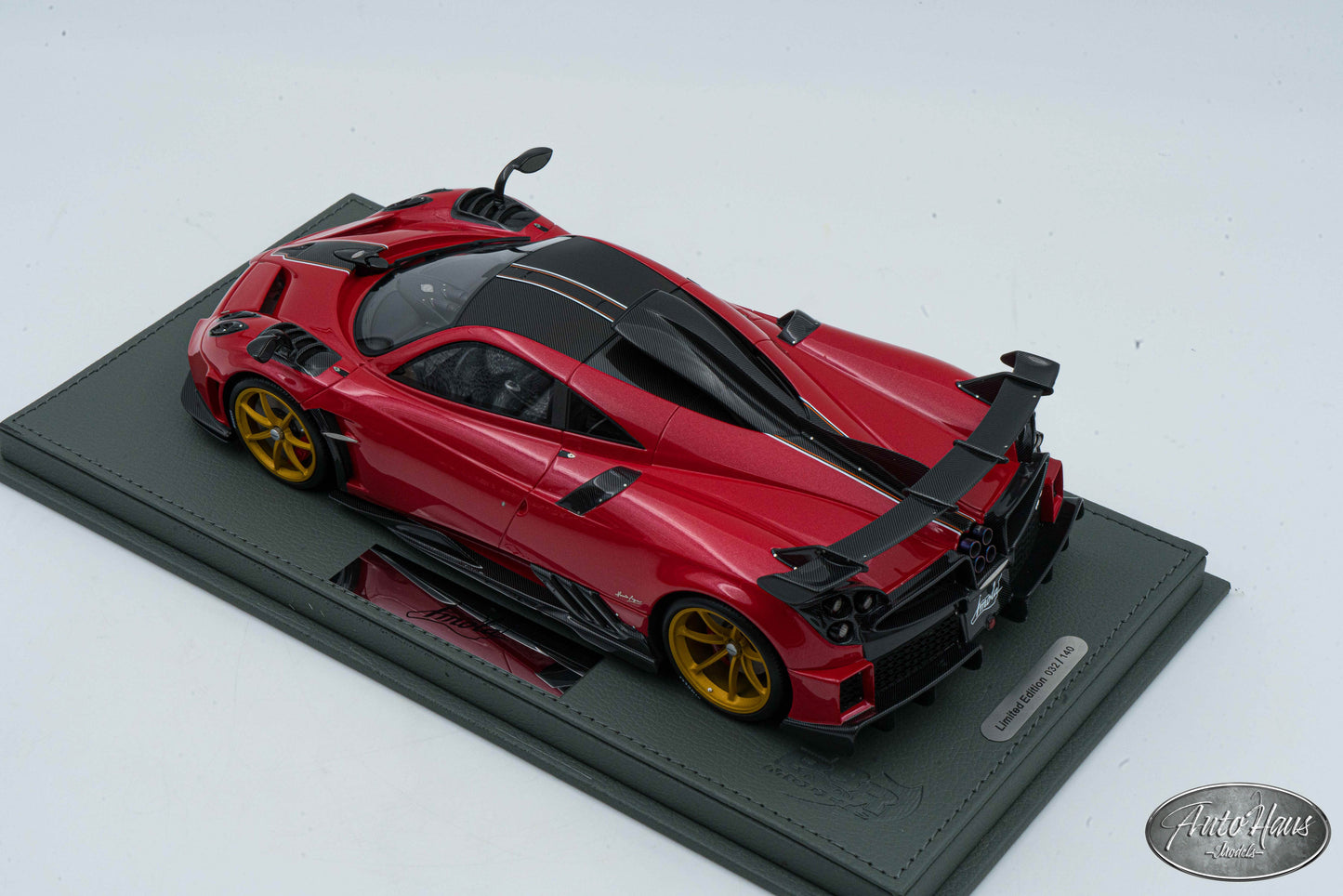 1/18 BBR Pagani Imola Gloss Red with Gold Wheels AMG