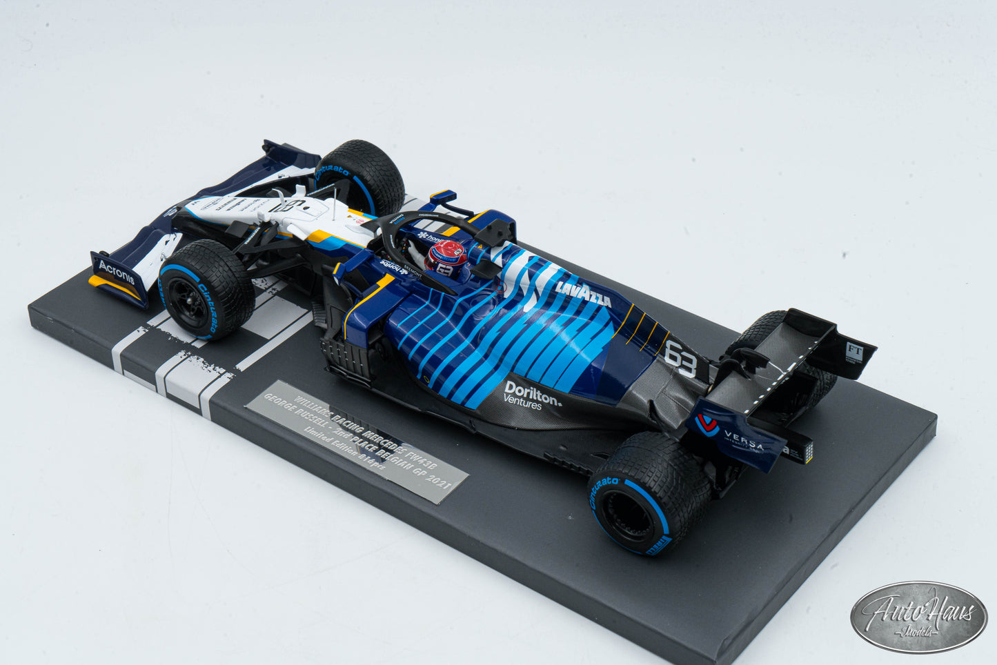 1/18 Minichamps Williams Racing Mercedes FW43B George Russell Belgian GP 2021 - 2nd Place