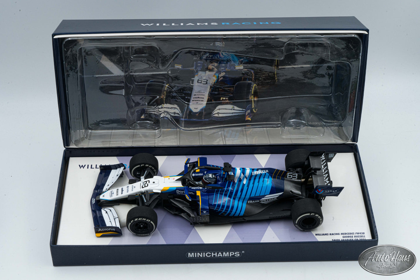 1/18 Minichamps Williams Racing Mercedes FW43B George Russell Saudi Arabia GP 2021