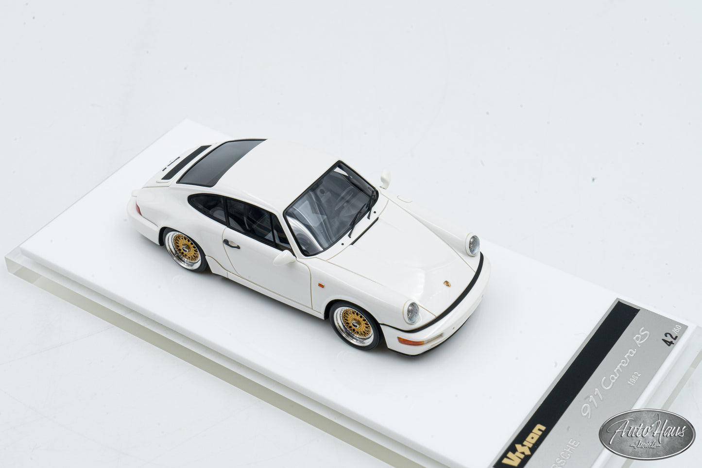 1/43 Make Up 1992 Porsche 911 Carrera RS White with BBS Wheels