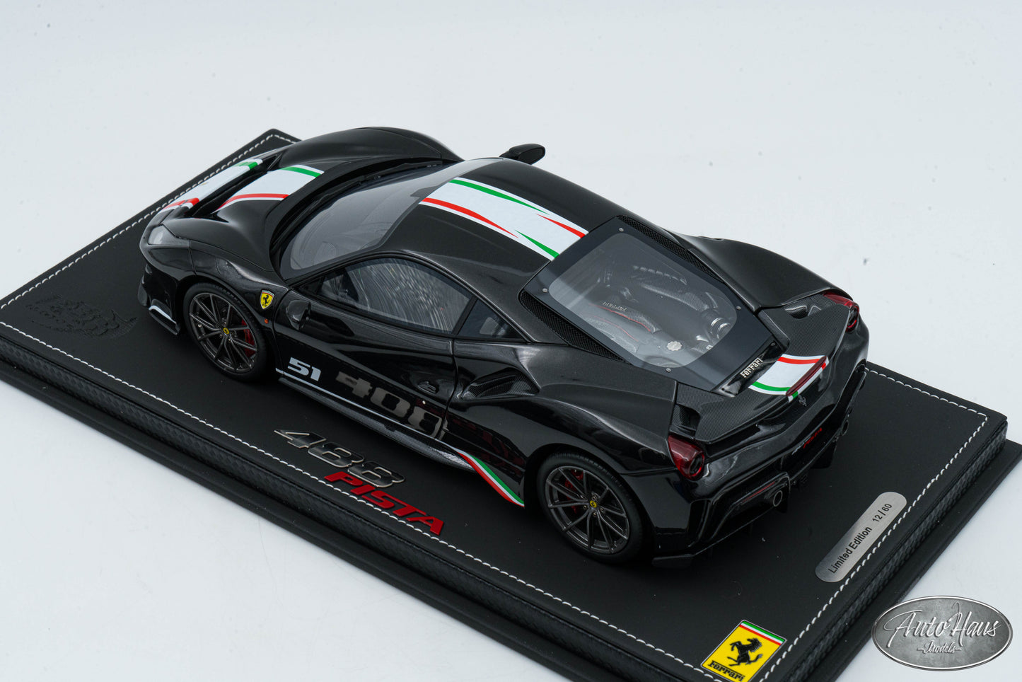 1/18 BBR Ferrari 488 Pista Piloti Gloss Black