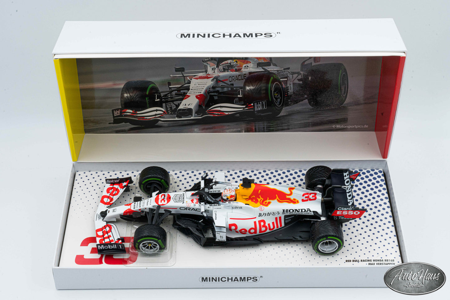 1/18 Minichamps Red Bull RB16B Max Verstappen 2nd Turkish GP 2021