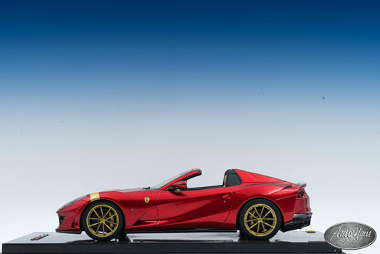 1/18 MR Collection Ferrari 812 GTS Rosso Fuoco Red with Gold Stripe